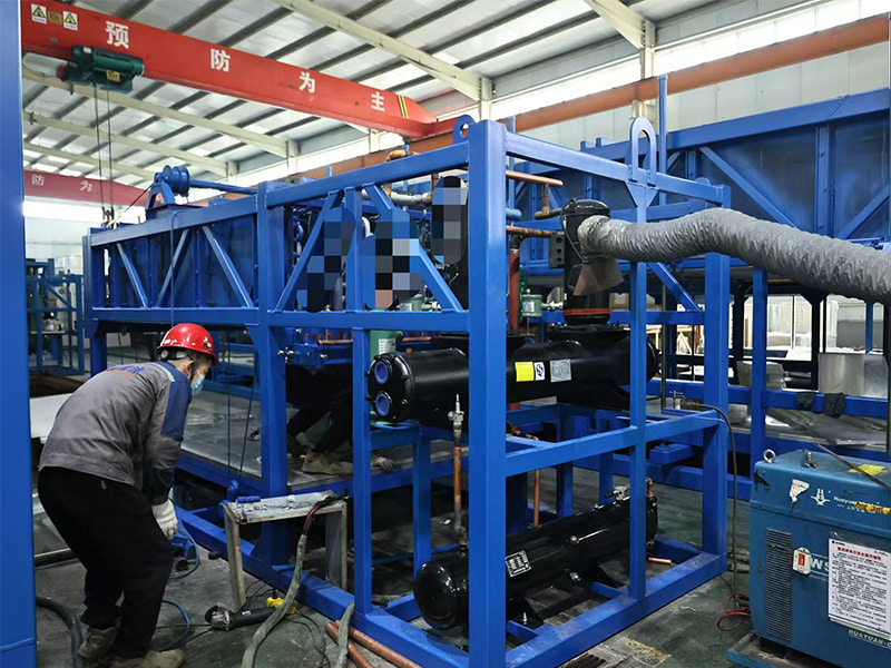 Uji Coba Mesin Es Balok BAOCHARM 5 Ton Sebelum Pengiriman