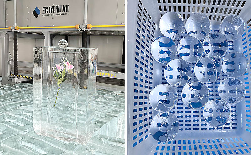 Crystal Clear Block Ice Making Ice Ball crystal clear block ice making ice ball