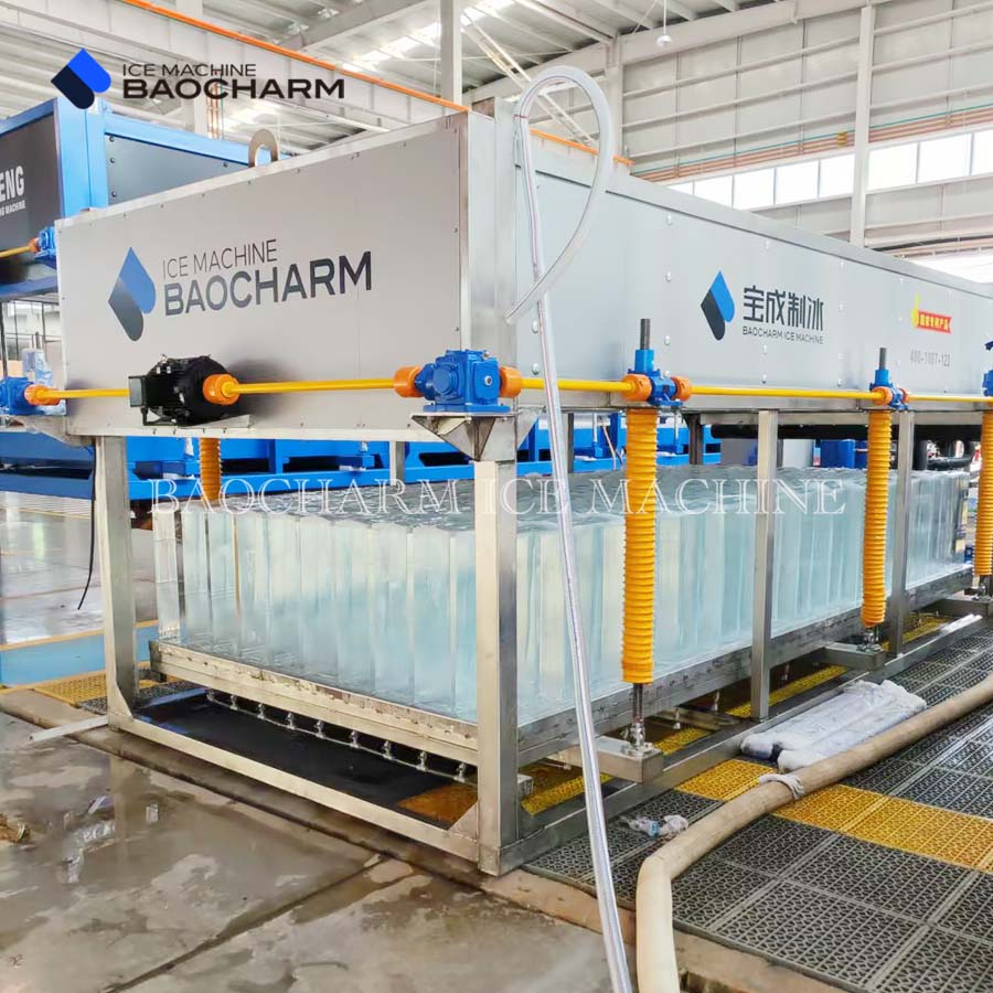 Mesin Es Balok Transparan Pendingin Langsung BAOCHARM 6 Ton